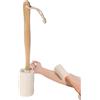 Generic Spazzola per la schiena in luffa, 45 cm, manico lungo in legno, detergente delicato per la pelle, scrubber per il corpo, impugnatura comoda, strumento da bagno per anziani, anziani, casa, uso