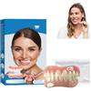 Generico set dentiera in silicone, kit dentiera morbida, dentiera a scatto, dentiera comfort, kit dentiera in silicone, kit dentiera morbida per uomini e donne (1pcs)