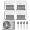 HISENSE CONDIZIONATORE HISENSE CONSOLE A PAVIMENTO QUADRI SPLIT 9000+9000+9000+9000 BTU INVERTER 4AMW81U4RJC A++ R32
