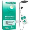 hansgrohe Raindance Alive S - Colonna doccia a risparmio idrico (EcoSmart) con miscelatore termostatico, Sistema doccia con rubinetto, doccetta, tubo, asta e soffione doccia (2 getti), cromo, 24596000