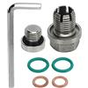 aqxreight Tappo di Scarico Dell'olio, Tappo di Scarico Sovradimensionato Piggyback Kit di Riparazione del Filetto della Coppa Dell'olio Autofilettante in Acciaio Inossidabile con (M12.1-1.5x15mm)