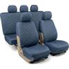 Auto Accessori Lupex - A21 Coprisedili Universali Auto in Tessuto Poliestere Trapuntato, Anteriori e Posteriori, Kit Completo colore Blu Scuro