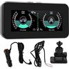AMONIDA Inclinometro digitale per auto, DC11.5V-30V Inclinometro universale per auto Inclinometro HUD ad alta risoluzione Inclinometro digitale per automobile (Nero)