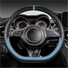 YUCHUJCGSS Copri Volante Per Suzuki Per Swift 2017 2018 2019 2020 2021 2022 Sport Accessori Auto In Pelle Microfibra D Forma 38 Centimetri Copertura Volante Dell'automobile Coprivolante Auto(BLUE)