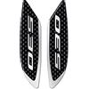 labelbike - 2 Adesivi 3D Moto Tappi Specchietti Protezione e Decorazione in Resina compatibile con Scooter Yamaha Tmax 530 - Carbonio Argento