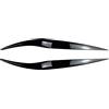 KUBYMOTO Copertura per faro anteriore dell'auto, per Ford Fiesta MK7 MK7.5 2013-2017, effetto carbonio nero lucido
