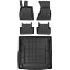MOTOS Set di tappetini in gomma e tappetini per il bagagliaio per Audi A4 B8 2007-2015 Migliorare il comfort di viaggio con tappetino antiscivolo auto 3D- tappetini per tutte le stagioni auto, protezi