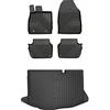 MOTOS Set di tappetini in gomma e tappetini per il bagagliaio per Ford Fiesta VI 2008-2017 Migliorare il comfort di viaggio con tappetino antiscivolo auto 3D- tappetini per tutte le stagioni auto, pro
