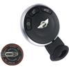 TEKLIGHT Kit Riparazione Chiave Slot FOB Shell VARI COLORI + batteria VL2020 / ML2020 Ricaricabile+ Logo non Originale per BMW Mini Cooper R56 3 Tasti (COVER ANELLO GRIGIO SATINATO + BATTERIA VL2020)