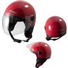 A-Pro Casco Jet Demi Scooter Moto Omologato ECE 22 Visiera Antigraffio Rosso M