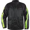 A-Pro Giacca Tuta Moto Antipioggia Impermeabile Antiacqua con Cappuccio FLUO M