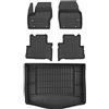MOTOS Set di tappetini in gomma e tappetini per il bagagliaio per Ford C-Max II 2010-2019 Migliorare il comfort di viaggio con tappetino antiscivolo auto 3D- tappetini per tutte le stagioni auto, prot