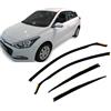 J&J AUTOMOTIVE HEKO Deflettori per Hyundai I20 5-Porte Berlina 2015-2020 | 4 deflettori HEKO per Hyundai I20 5-Porte Berlina, PMMA 3 mm, fumé, canale del finestrino.