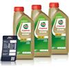 Castrol 3x 1l Castrol Edge Titanium fsttm 5W de 30LL Motore per olio motori per Olio