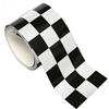 Generico Fascia banda adesivi bandiera a scacchi scacchiera bianco nero 5 misure decal auto moto casco cod.2115 (Altezza 7 cm - Lunghezza 120 cm)