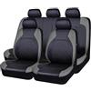 wxjcg 9 Pezzi Auto Set Coprisedili per Jeep Renegade 2020-2025, Pelle PU Copri-Sedile Impermeabile Comfort Accessori Interno,D