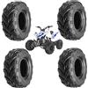 ECOVELO TRENO 4 GOMME 16X8-7 16/8.00-7 PNEUMATICI UNION COPERTONI PER ATV MINI QUAD RINFORZATI 4 P.R.