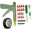 Hbbgdiy Kit di riparazione dei pneumatici con tappi, kit di strumenti per pneumatici per per foratura e riparazione piatta su auto, camion, ATV, UTV, SUV, con strumenti di patch & plug
