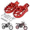 BIUGERCN Pedane Moto Poggiapiedi Alluminio CNC Larghe per Vent 50 DERAPAGE 50 RR Baja 50 HM50 CRE50 CRM50 Motore AM6 Supermoto Enduro Pit Bike Motocross Rosso