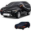 generico Telo copriauto esterni Compatibile con Mercedes GLA 200d 2013-2025,antivento,antipioggia,antineve,antisole impermeabile,protezione per tutte le stagioni (black orange)