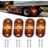 Ready 4 luci laterali a LED impermeabili per rimorchio, furgone, roulotte, camion, barca, 12 V/24 V (giallo)