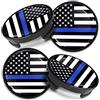 Biomar Labs 4 x 54 mm Tappi Compatibile con Ford Coprimozzo Centrale Cerchioni Copricerchi della Ruota per Cerchi in Lega Bandiera degli Stati Uniti USA Flag Blu CFZ 24