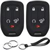 INFIPAR 2 pezzi Compatibile con Chevrolet Silverado 1500 2500 3500 HD GMC Sierra 1500 2500 3500 HD Limited, 5 pulsanti portachiavi portachiavi senza chiave