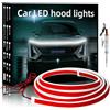 YM E-Bright Striscia luminosa a LED per cofano flessibile, impermeabile, con scansione dinamica, avviamento, kit luci diurne DRL, luci a LED esterne per auto, camion, SUV, 12 V, bianco, 240 cm, 1 set
