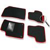 Generico Tappetini per DS3 dal 2010 al 2016 moquette nera bordino rosso set composto da 4 tappetini antiscivolo specifici su misura 131482-R