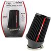 Evoke Filtro asp.diretta Filtro Aria Sportivo Universale 76mm Lavabile - Cono Angolato 20° ad Alto Flusso | Migliora Potenza e Accelerazione Motore | Nero