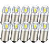 Ruiandsion - 10 lampadine LED BA9S bianche BA9 1895 1891 53 57, 12 V, 3030 2SMD, sostituiscono le lampadine per interni dell'auto, luce sul tetto, luci mappa, targa, vano portaoggetti (confezione da