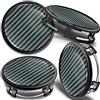 SkinoEu 4 x 75mm Coprimozzo Copricerchi Tappi Ruota Cerchi Lega Ricambio Compatibili per Mercedes Benz 6470207 / B66470200 Nero Argento Carbonio CM 12
