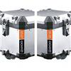 BLACK DOVES GRAPHICS 2pz Rifrangenti Strisce Adesivi compatibili con TOURATECH Top Case Motorrad R1200GS R1200 R 1200 GS (Nero-Arancione)