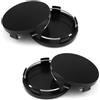 WANGZENIU 4 Pezzi coprimozzo per auto per VW T-Cross 2019 2020 2021 2022 2023 60MM, Centro Cerchi Tappi Mozzo Ricambio, Coprimozzo Centrale ABS Accessori Auto,Black