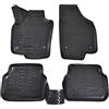 J&J AUTOMOTIVE Tappetini Auto in Gomma su Misura per Volkswagen Tiguan 1 2007-2015, Set da 4 Pezzi, Bordo Alto 4 cm, Antiscivolo, Inodore, Colore Nero