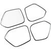 XUVODG Auto Interno Accessori Per Per Q3 2012 2013 2014 2015 2016 In Acciaio Inox Auto Porta Audio Altoparlante Cornice Decorazione Della Copertura Trim Accessori Interni Auto Interni Decorazione(Nero)