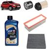 OP Kit tagliando 4 filtri + 5L olio 5W-30 Elite compatibile con Dacia sandero ii 1.5 DCI Gasolio 2012-2013