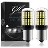 GLL 2PCS BAU15S LED Lampadine 12V Bianco PY21W Lampadine 144 3014 SMD 2800LM Canbus Senza Errori per Auto Luci di Retromarcia Luci di Backup Solo