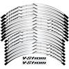 ZWBHNB Adesivo per bordo ruote Moto 19 17 Adesivo Per Ruote Mozzo Cerchi Decal Nastro Riflettente Decorazione Modificata Per Suzuki V-Strom 250 SX Vstrom 1000 1050 XT DL 650 Decalcomanie per ruote ( Misura