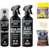 HITOPSELLER KIT MANIAC LINE COMPLETO RAINSPEED + WATER SPOT MINERAL REMOVER + GLASS CLEANER & DEGREASER + MICROFIBER PAD + 2 PANNI DOUBLE FACE + SPUGNA IN PELLE CREA RIVESTIMENTO SIGILLANTE PARABREZZA