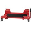 A-Pro Cavalletto Sposta Moto Carrello Pedana Scooter Universale 4 Ruote Nylon Rosso