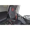 Generic Coprisedili per camion compatibili con Volvo FH4 e FH5, in ecopelle, neri con cuciture rosse