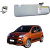 RAEM RICAMBI AUTO Aletta Parasole Grigia Sinistra con Specchio e Tasca per PANDA 312 dal 2012 in poi - Compatibile, Non Originale (Lato Passeggero + Gancio)