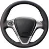 Shining wheat Coprivolante in pelle nera per Ford Fiesta 2008-2013 Ecosport 2013-2016