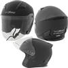 A-Pro Casco Jet Moto Aperto Visiera Scooter Antigraffio Urbano ECE 22-06 Nero Opaco XS