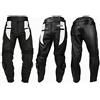 WinNet Pantaloni in Pelle da Moto da Agganciare alla Zip della Giacca di Tuta