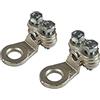 Lampa 69924 Set 2 pz capicorda di Potenza in Ottone nichelato, con Fissaggio Cavo a Piastrina - Sezione 16 mm², Foro 8 mm