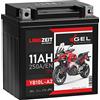 LANGZEIT Batterien LANGZEIT YB10L-A2 batteria moto 12V 11Ah 250A/EN 51112 YB10L-BS YB10L-B YB10L-B2 senza manutenzione