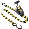 Generico Cinghie di Ancoraggio - Cinghie Di Ritenuta Ad Alta Resistenza Con Blocco Di Sicurezza - Fibbia Retrattile Con Sicura Accessori Corda Auto Per Traslochi Campeggio Moto Barca