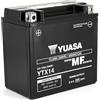 Yuasa Batteria moto Yuasa SLA YTX14-BS AGM - Senza manutenzione - 12 V 12 Ah - Dimensioni: 150 x 87 x 147 mm compatibile con Piaggio BEVERLY IE 250 2006/2007